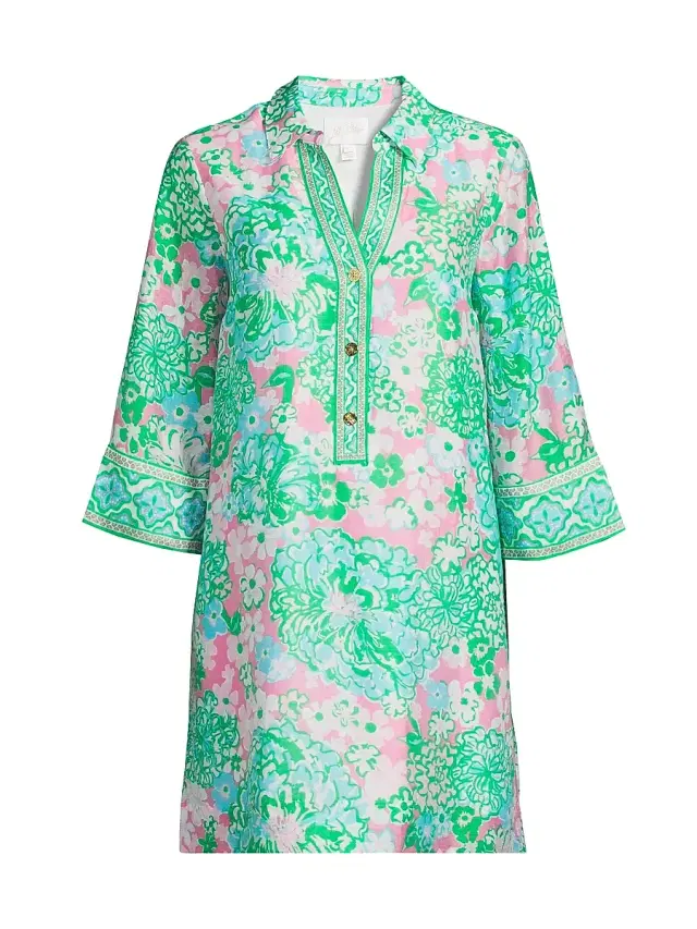 Women's Daphnie Plumes in Bloom Tunic Dress