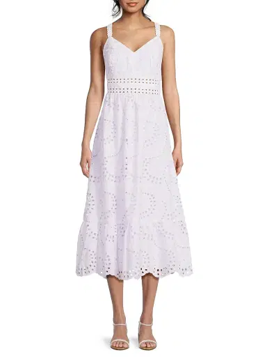 Lilly Pulitzer Women's Tiah Eyelet Midi-Dress - Hyacinth - Size 14 | Thumbnail 3 Lilly Pulitzer Women's Tiah Eyelet Midi-Dress - Hyacinth - Size 14 | Thumbnail 3
