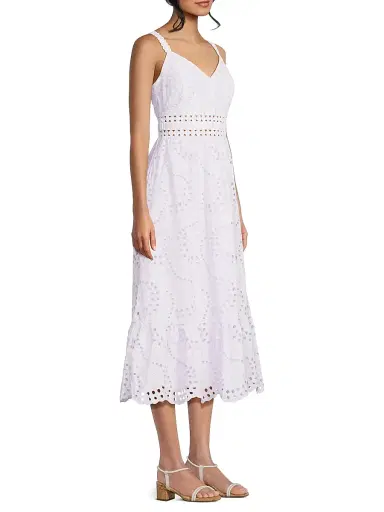 Lilly Pulitzer Women's Tiah Eyelet Midi-Dress - Hyacinth - Size 14 | Thumbnail 4 Lilly Pulitzer Women's Tiah Eyelet Midi-Dress - Hyacinth - Size 14 | Thumbnail 4
