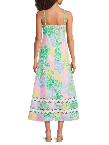 Lilly Pulitzer Women's Haliey Floral Cotton Midi-Dress - Multi Bright - Size 10 | Thumbnail 5 Lilly Pulitzer Women's Haliey Floral Cotton Midi-Dress - Multi Bright - Size 10 | Thumbnail 5