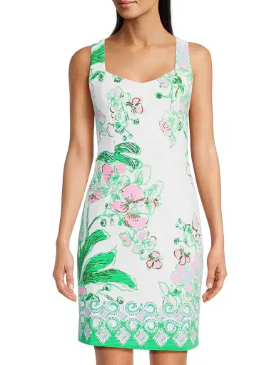 Lilly Pulitzer Women's Del Rey Orchids on the Avenue Shift Dress | Thumbnail 3 Lilly Pulitzer Women's Del Rey Orchids on the Avenue Shift Dress | Thumbnail 3