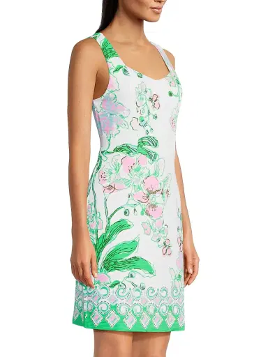 Lilly Pulitzer Women's Del Rey Orchids on the Avenue Shift Dress | Thumbnail 4 Lilly Pulitzer Women's Del Rey Orchids on the Avenue Shift Dress | Thumbnail 4