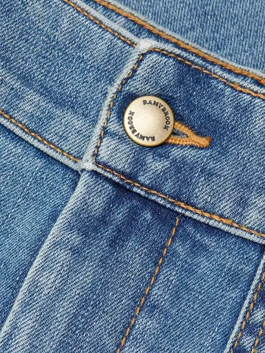 Ramy Brook Women's Hilary Washed Denim High-Rise Shorts | Thumbnail 7 Ramy Brook Women's Hilary Washed Denim High-Rise Shorts | Thumbnail 7
