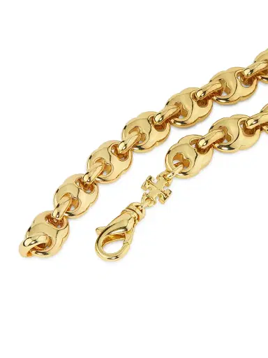 Tory Burch Women's Gemini 18K-Gold-Plated Chain Necklace - Light Brass | Thumbnail 3