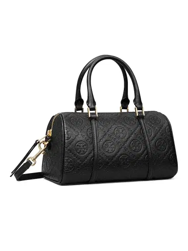 Tory Burch Women's T Monogram Pebble Top Handle Barrel Bag | Thumbnail 5 Tory Burch Women's T Monogram Pebble Top Handle Barrel Bag | Thumbnail 5