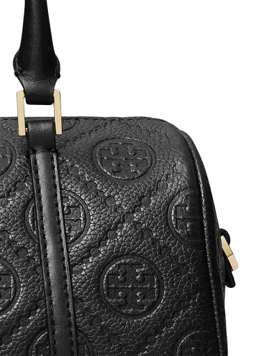 Tory Burch Women's T Monogram Pebble Top Handle Barrel Bag | Thumbnail 6 Tory Burch Women's T Monogram Pebble Top Handle Barrel Bag | Thumbnail 6