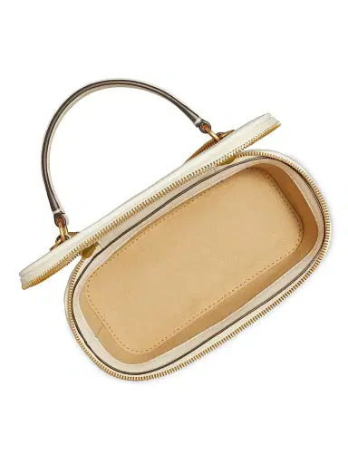 Tory Burch Women's Kira Diamond Quilted Leather Vanity Bag - Warm White | Thumbnail 2 Tory Burch Women's Kira Diamond Quilted Leather Vanity Bag - Warm White | Thumbnail 2