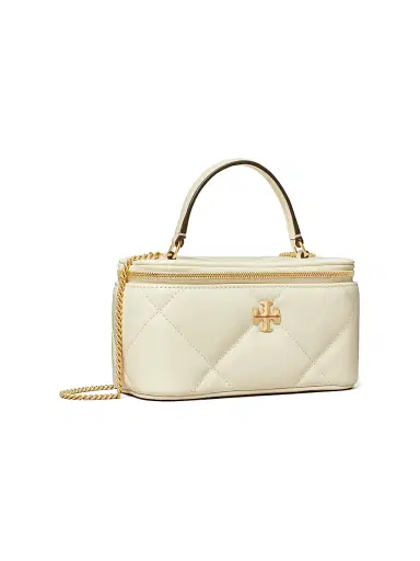 Tory Burch Women's Kira Diamond Quilted Leather Vanity Bag - Warm White | Thumbnail 3 Tory Burch Women's Kira Diamond Quilted Leather Vanity Bag - Warm White | Thumbnail 3