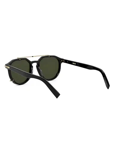 Dior Men's Diorblacksuit RI 56MM Round Sunglasses - Black Green | Thumbnail 4