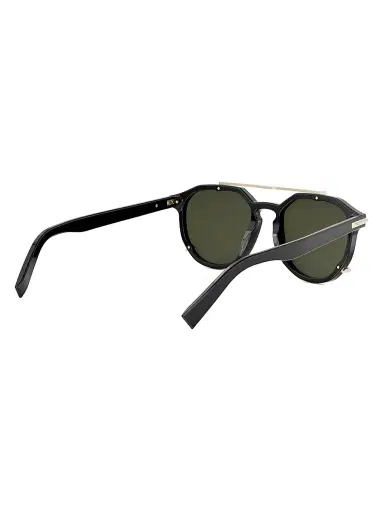Dior Men's Diorblacksuit RI 56MM Round Sunglasses - Black Green | Thumbnail 6
