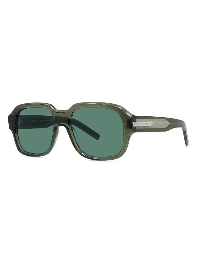 Men's GV One 55MM Geometric Sunglasses - Dark Green