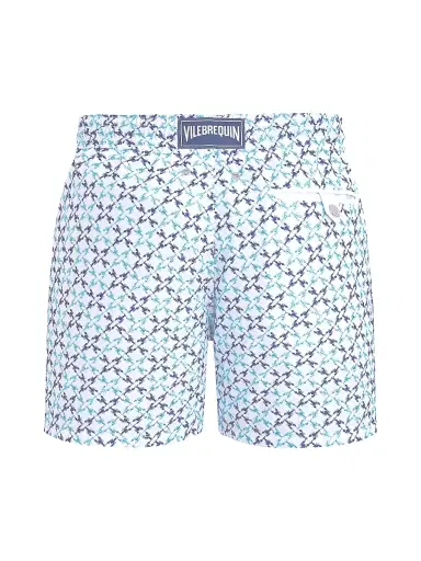 Vilebrequin Men's Homard Embroidered Swim Trunks - Blanc - Size Large | Thumbnail 2 Vilebrequin Men's Homard Embroidered Swim Trunks - Blanc - Size Large | Thumbnail 2