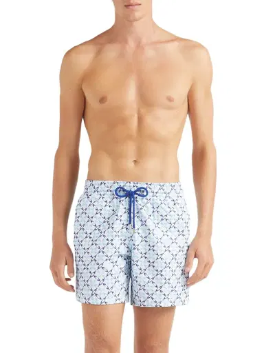 Vilebrequin Men's Homard Embroidered Swim Trunks - Blanc - Size Large | Thumbnail 3 Vilebrequin Men's Homard Embroidered Swim Trunks - Blanc - Size Large | Thumbnail 3
