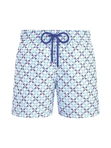 Vilebrequin Men's Homard Embroidered Swim Trunks - Blanc - Size Large | Thumbnail 1 Vilebrequin Men's Homard Embroidered Swim Trunks - Blanc - Size Large | Thumbnail 1