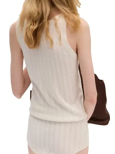 Miu Miu Women's Cashmere and Silk Tank Top - White | Thumbnail 3 Miu Miu Women's Cashmere and Silk Tank Top - White | Thumbnail 3
