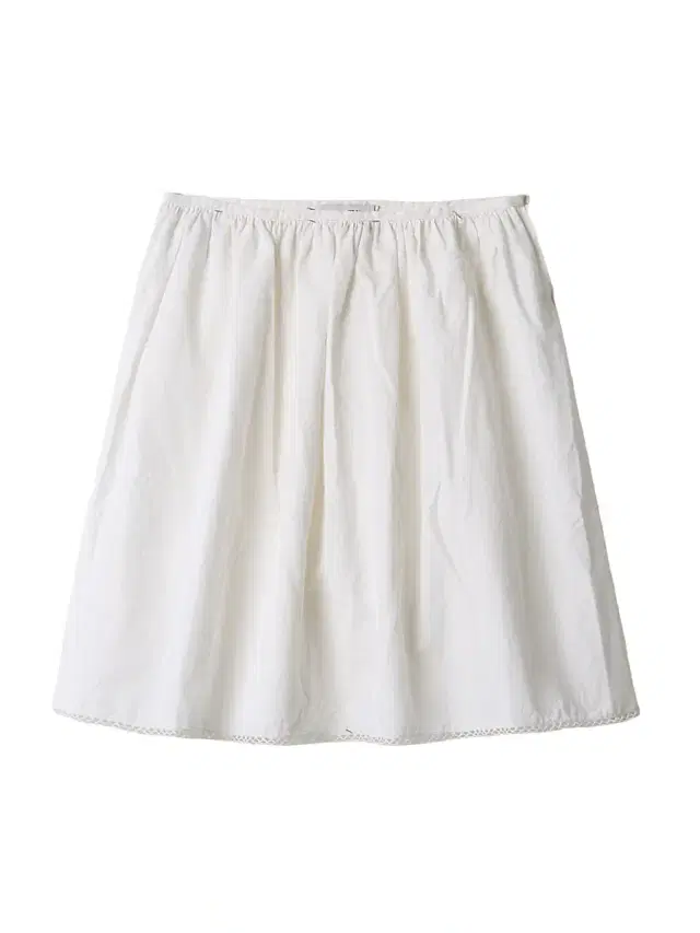 Women's Slubbed Poplin Skirt - White