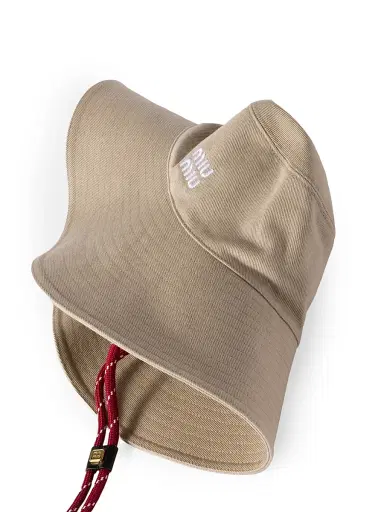 Miu Miu Women's Denim Hat - Brown | Thumbnail 4