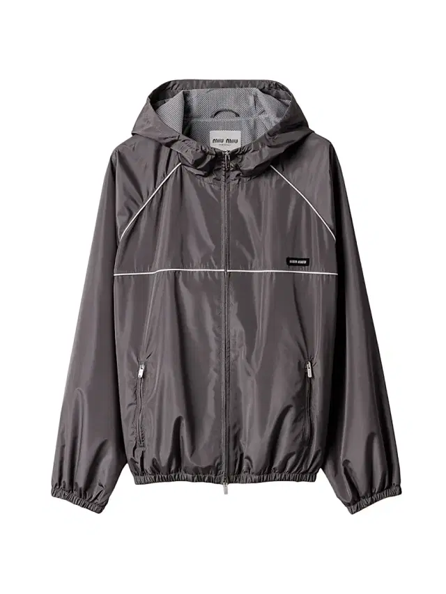 Women's Technical Silk Zipper Blouson Jacket - Grey