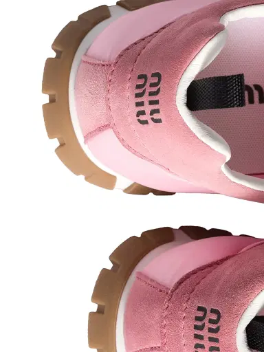 Miu Miu Women's Tyre Low-Top Sneakers - Pink - Size 9 | Thumbnail 3