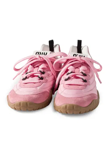 Miu Miu Women's Tyre Low-Top Sneakers - Pink - Size 9 | Thumbnail 4