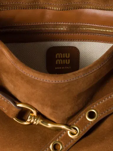 Miu Miu Women's Aventure Suede Shoulder Bag - Brown | Thumbnail 5