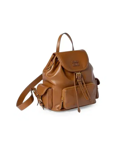 Miu Miu Women's Leather Backpack | Thumbnail 2 Miu Miu Women's Leather Backpack | Thumbnail 2