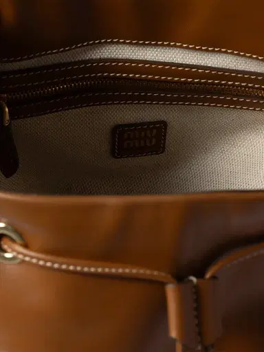Miu Miu Women's Leather Backpack | Thumbnail 4 Miu Miu Women's Leather Backpack | Thumbnail 4