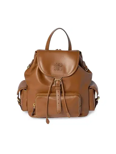 Miu Miu Women's Leather Backpack | Thumbnail 1 Miu Miu Women's Leather Backpack | Thumbnail 1