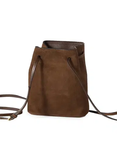 Miu Miu Women's Suede Pouch - Dark Brown | Thumbnail 3 Miu Miu Women's Suede Pouch - Dark Brown | Thumbnail 3