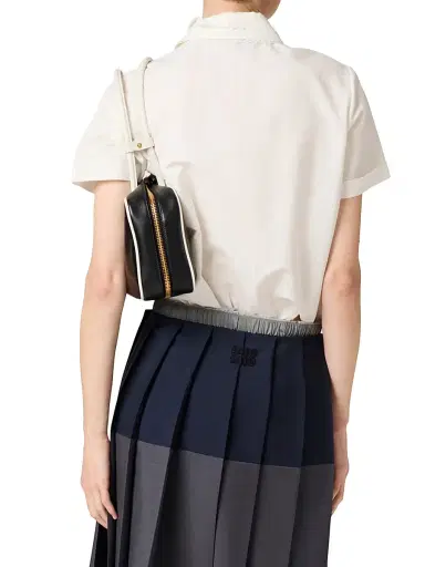Miu Miu Women's Slubbed Poplin Shirt - White - Size 0 | Thumbnail 3