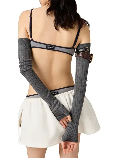 Miu Miu Women's Technical Knit Swimsuit - Grey | Thumbnail 3