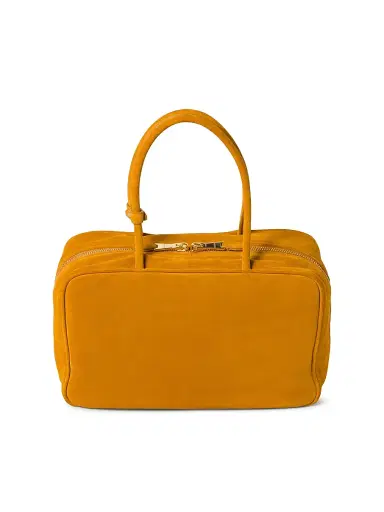 Miu Miu Women's Suede Beau Top Handle Bag - Orange | Thumbnail 4 Miu Miu Women's Suede Beau Top Handle Bag - Orange | Thumbnail 4