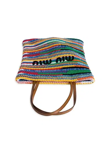 Miu Miu Women's Crochet Tote Bag | Thumbnail 2