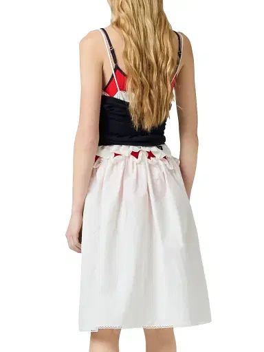 Miu Miu Women's Slubbed Poplin Dress - White | Thumbnail 3