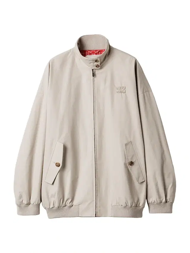 Women's Panama Cotton Blouson Jacket - Beige Khaki