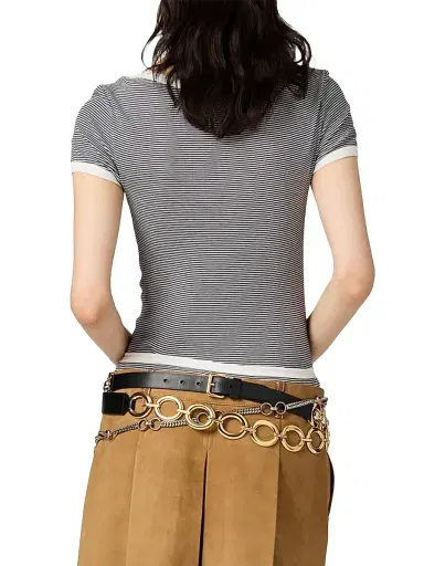 Miu Miu Women's Petit Bateau x Ribbed Jersey T-Shirt | Thumbnail 3 Miu Miu Women's Petit Bateau x Ribbed Jersey T-Shirt | Thumbnail 3