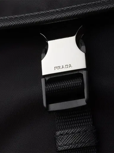 Prada Men's Re-Nylon and Saffiano Leather Shoulder Bag - Black | Thumbnail 5 Prada Men's Re-Nylon and Saffiano Leather Shoulder Bag - Black | Thumbnail 5