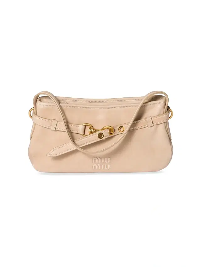 Women's Aventure Nappa Leather Shoulder Bag - Beige Khaki
