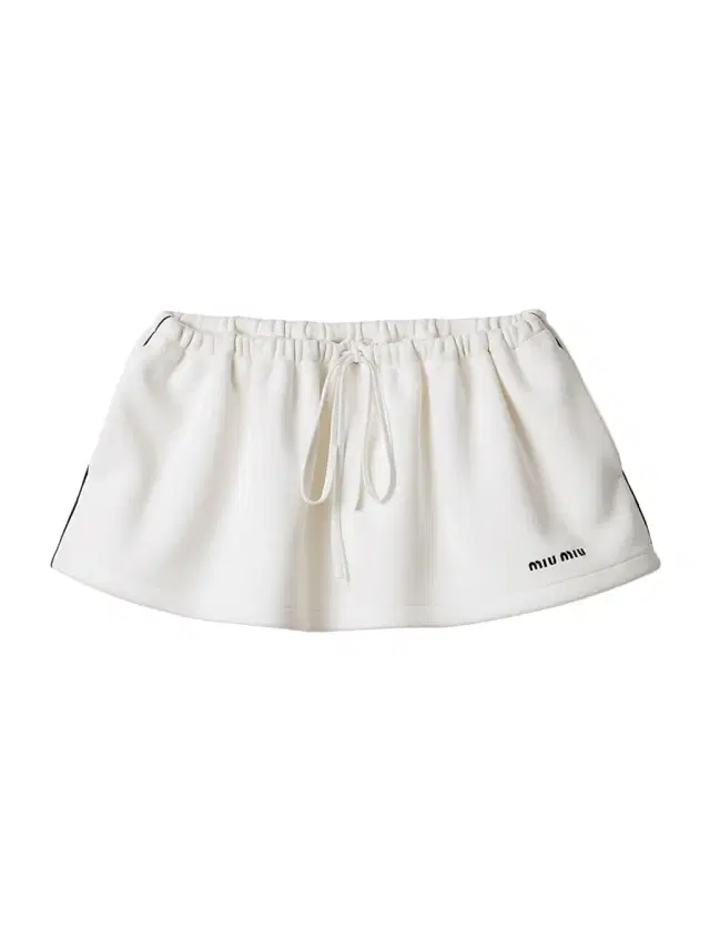 Women's Bonded Piqué and Technical Jersey Miniskirt - White