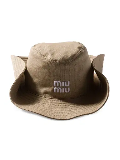 Miu Miu Women's Drill Cowboy Hat - Beige Khaki | Thumbnail 2