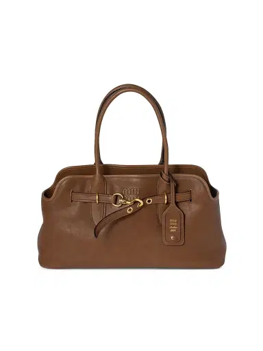 Miu Miu Women's Aventure Nappa Leather Shoulder Bag | Thumbnail 1 Miu Miu Women's Aventure Nappa Leather Shoulder Bag | Thumbnail 1