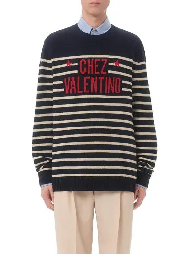 Valentino Garavani Men's Wool Sweater with Jacquard Motif | Thumbnail 3