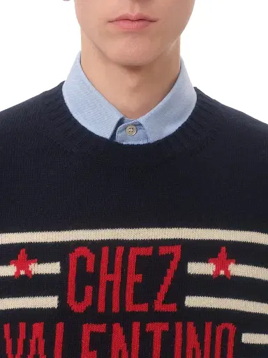 Valentino Garavani Men's Wool Sweater with Jacquard Motif | Thumbnail 6