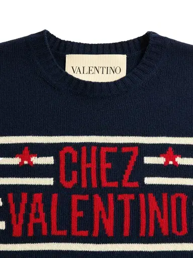 Valentino Garavani Men's Wool Sweater with Jacquard Motif | Thumbnail 7