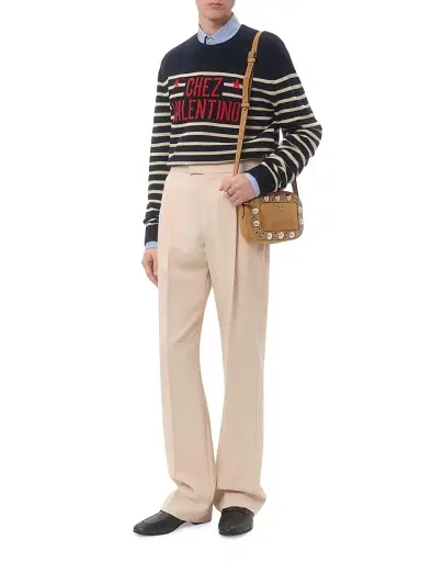 Valentino Garavani Men's Wool Sweater with Jacquard Motif | Thumbnail 8