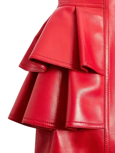 Valentino Garavani Women's Leather Midi Skirt - Red - Size 6 | Thumbnail 5 Valentino Garavani Women's Leather Midi Skirt - Red - Size 6 | Thumbnail 5
