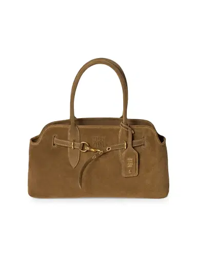 Miu Miu Women's Aventure Suede Shoulder Bag | Thumbnail 1
