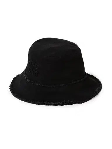Miu Miu Women's Denim Bucket Hat - Black - Size Small | Thumbnail 1