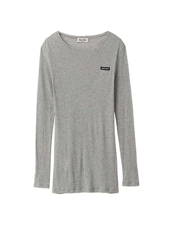 Women's Ribbed Knit Jersey Dress - Grey