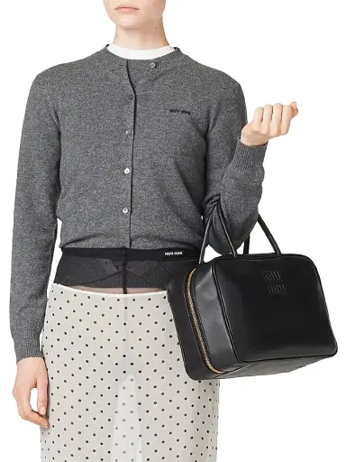 Miu Miu Women's Cashmere Knit Cardigan - Grey - Size 8 | Thumbnail 2 Miu Miu Women's Cashmere Knit Cardigan - Grey - Size 8 | Thumbnail 2